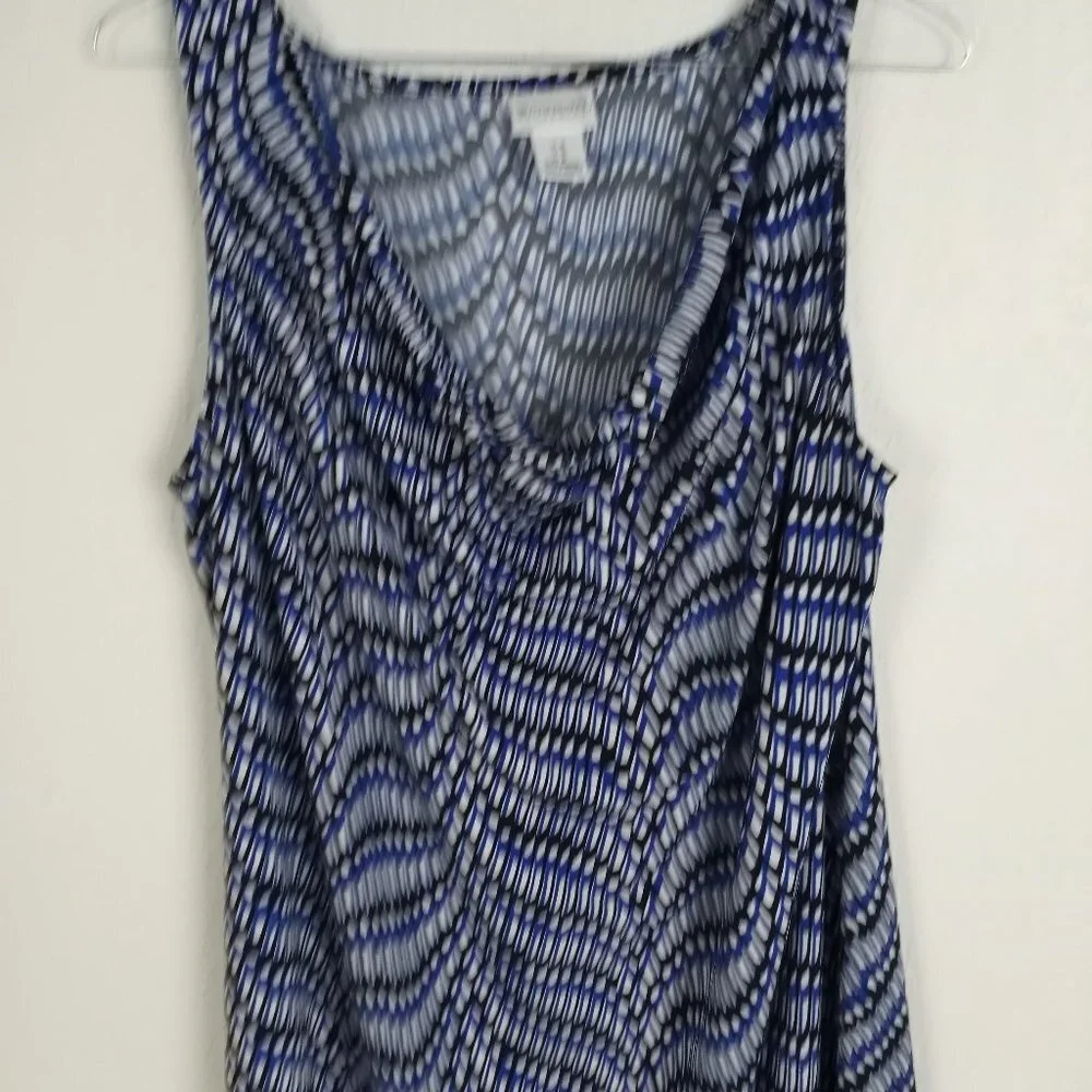 Motherhood Maternity Sleeveless Tunic Blouse Career Drape Neck M - Picture 2 of 6